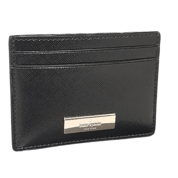Kate Spade New York Kenzie Patent Saffiano Black Card Holder NIB - Picture 10 of 10